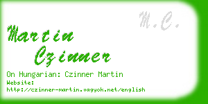 martin czinner business card